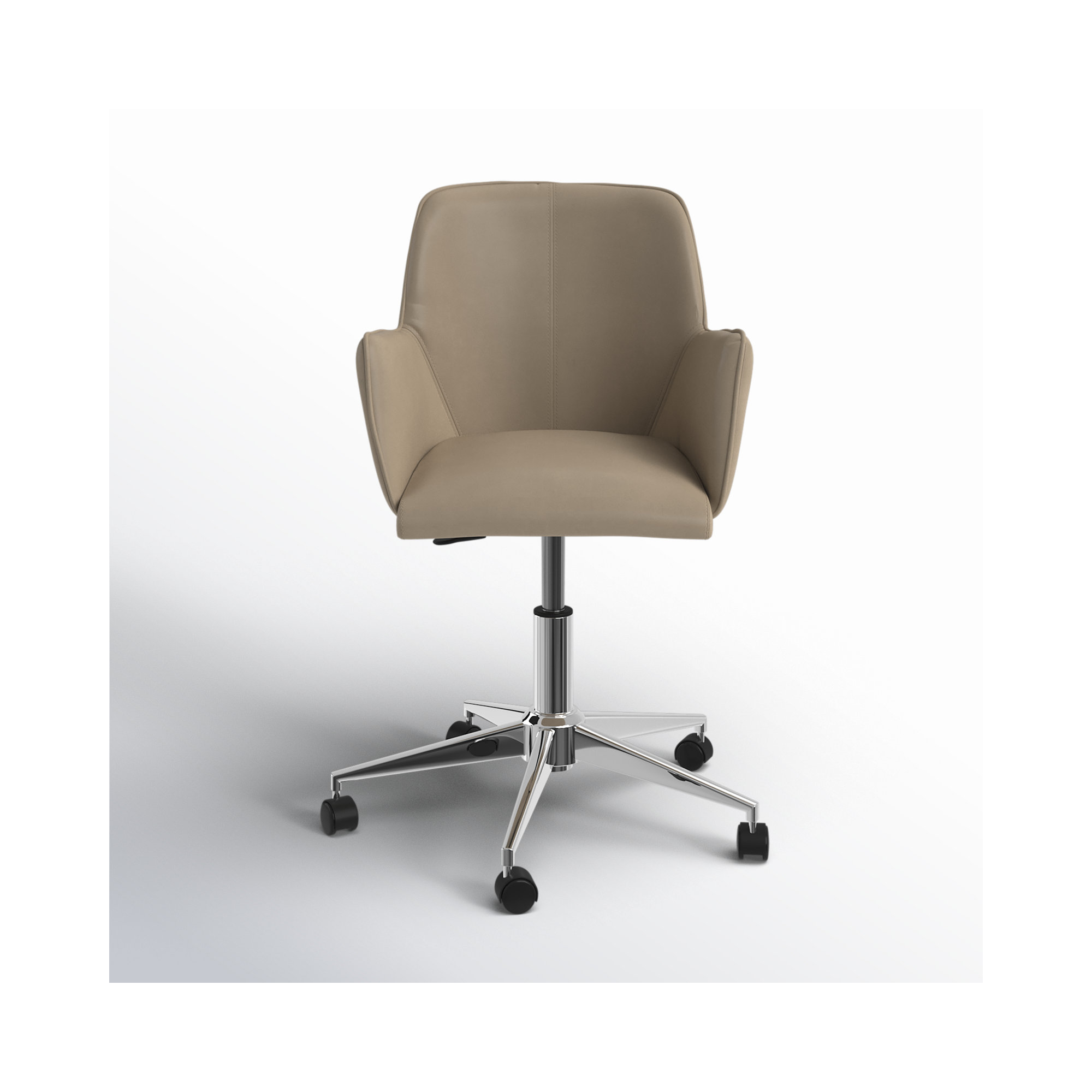 Azure Faux Leather Swivel Task Chair, Taupe