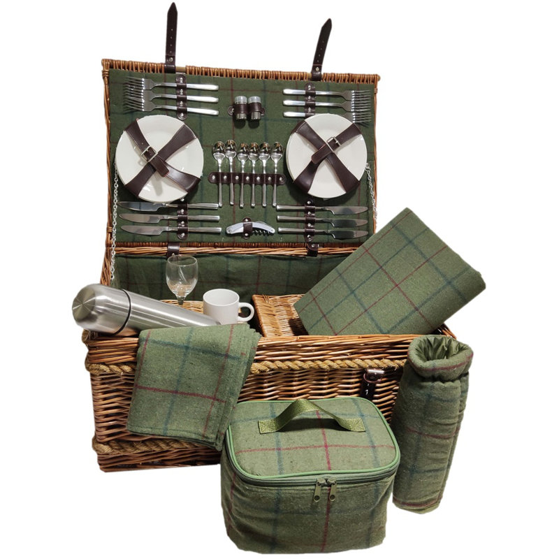 Tweed Picnic Basket