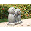 Praying Lucky Japanese Jizo Family Statue