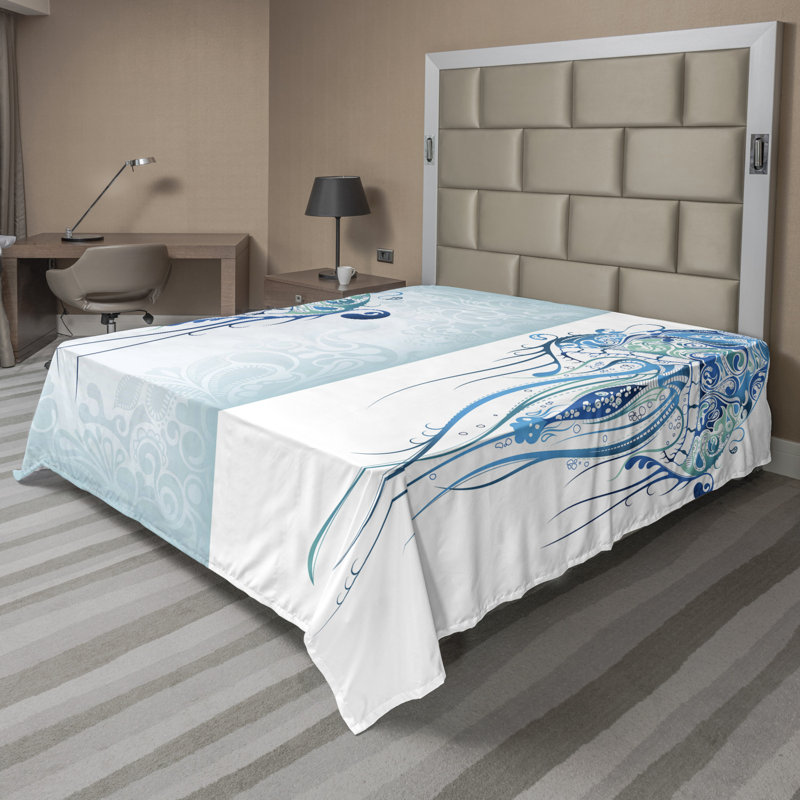 Microfiber No Pattern And Not Solid Color Flat Sheet, California King Flat Sheet
