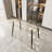 51" Dining Table Modern Minimalist Rectangular Glass For 4-6 With 0.31" Tempered Glass Tabletop And Black Metal Legs, Writing Table Desk-224325345