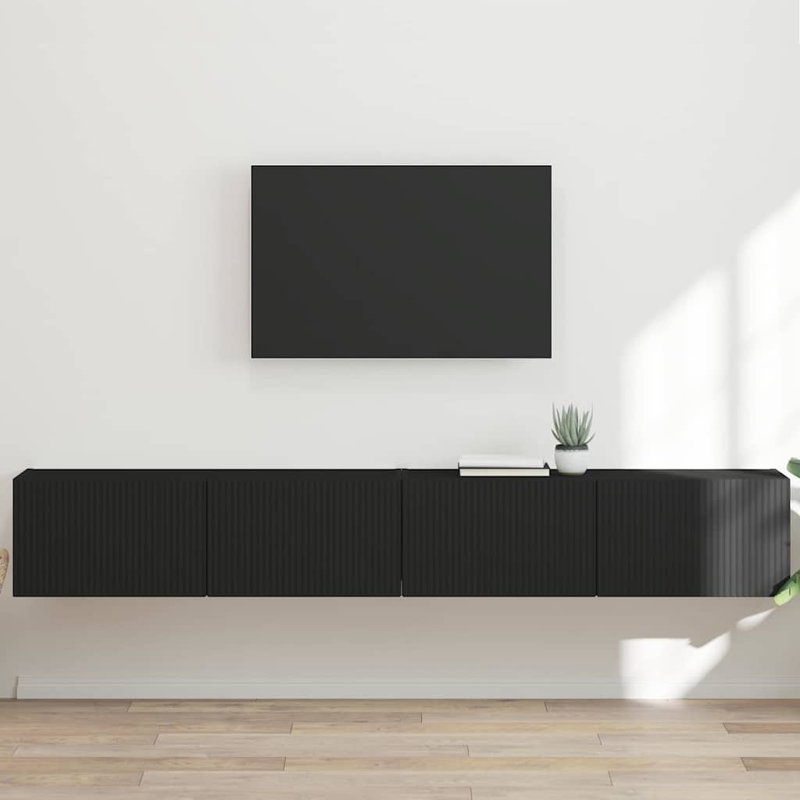 TV Stand, 29.5cm H x 98cm L x 31cm W, Black