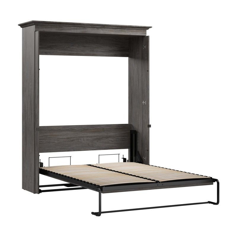 Grand lit escamotable Alvaretta, Noyer gris
