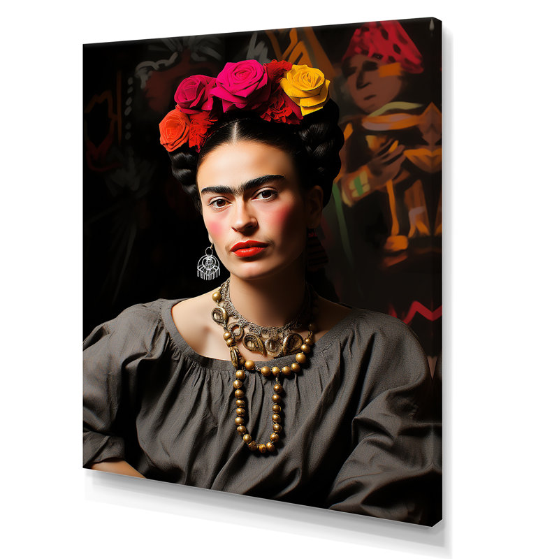 Portrait d'une femme mexicaine romane III, Toile tendue, H 40 po x l 30 po x P 1,5 po