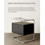 Table de chevet moderne et simple en acier inoxydable noir