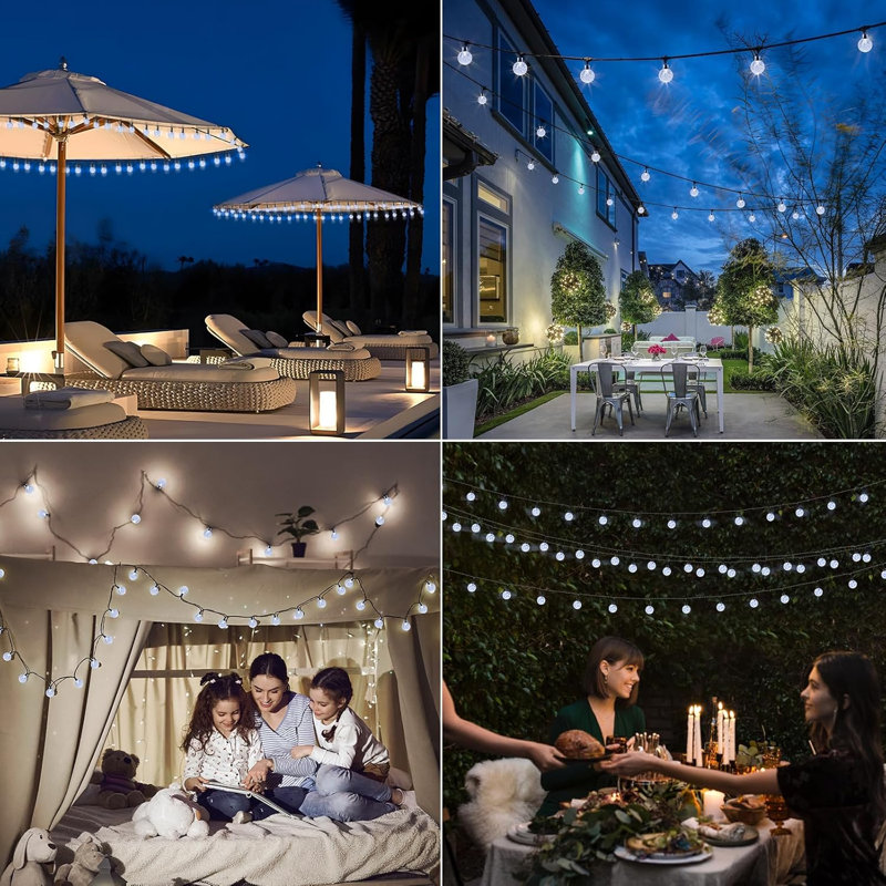 Katrell Indoor / Outdoor 60 - Bulb 432 in. Solar Powered LED Globe String Light