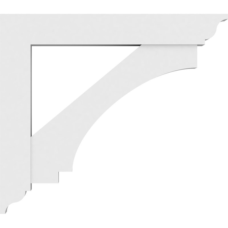 Support standard en PVC de qualité architecturale avec extrémités traditionnelles, H 36 po x l 5 po x P 36 po