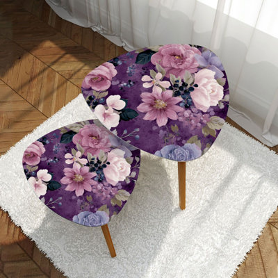 Ensemble de 2 tables basses gigognes Triangle