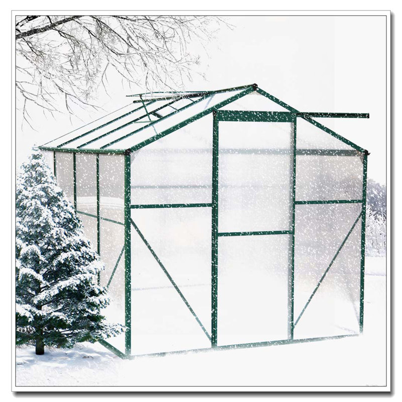 Polycarbonate Greenhouse,6'x 8' Heavy Duty Walk-in Plant Garden Greenhouse for Backyard/Outdoor