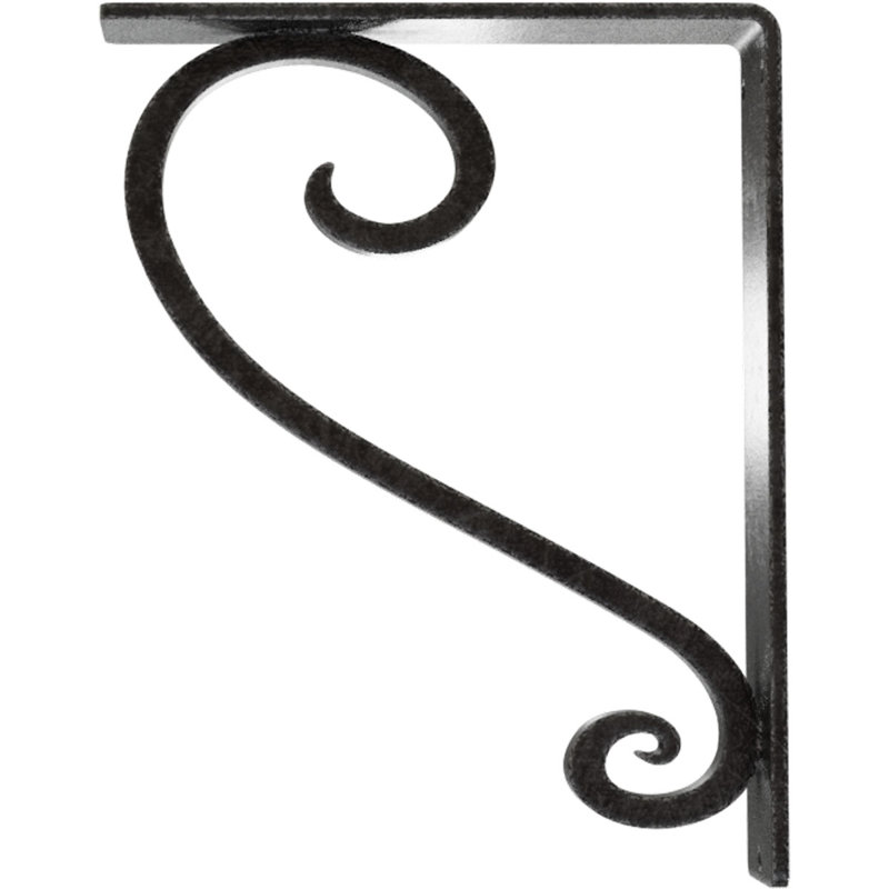 Support en fer forgé Edwards, Étain antique, H 10 po x l 2 po x P 7,5 po