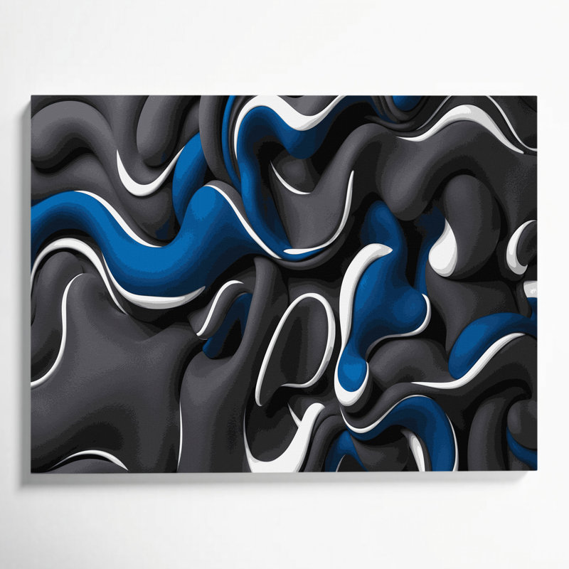 Art mural sur toile Biomorphic Abstraction 39, H 20 po x l 30 po