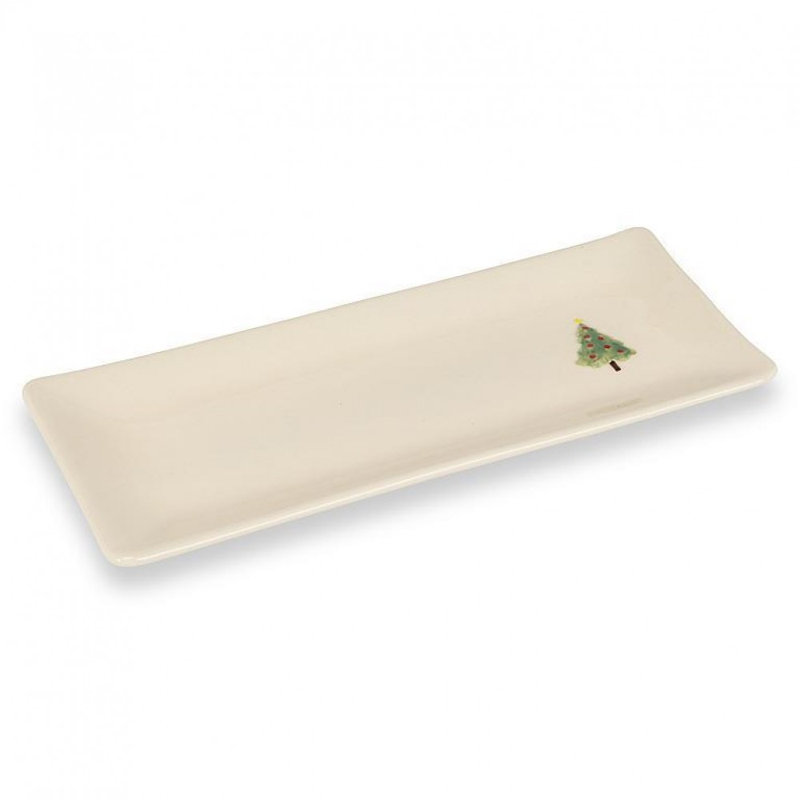 Christmas Tree On Large Rect Plate