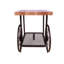 Table de bout rectangulaire Industrial Oak