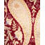 Tapis rouge en laine noué à la main de conception unique 6 pi 2 po x 9 pi 1 po Hayner