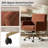 Arcana Transitional Simple Assemble Chenille 360° Swivel Tilting Office Chair with Nailhead Trim-893206762