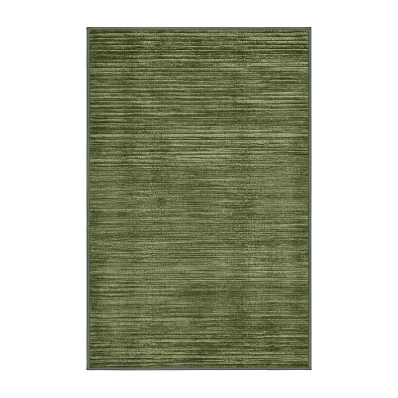 Tapis vert uni lavable à la machine, Rectangulaire 3 pi x 5 pi