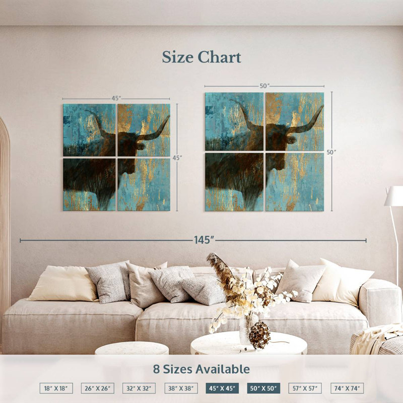 Brampt Bison I, 45" H x 45" W