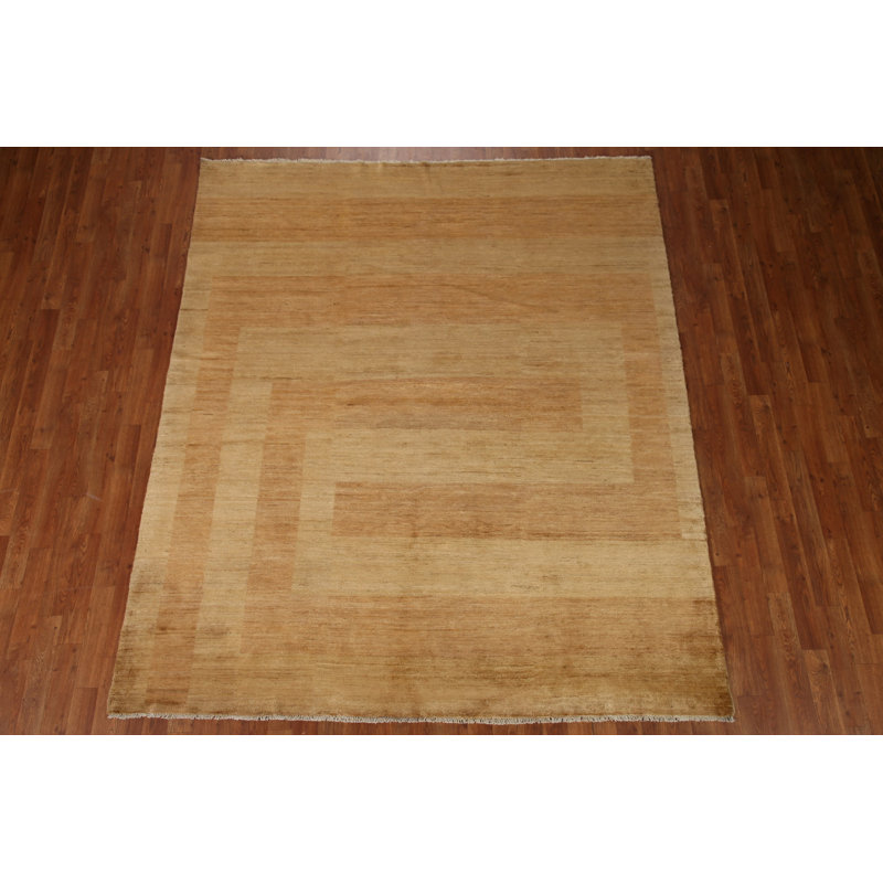 Tapis unique en laine noué à la main nouvel âge 6 pi 10 po x 8 pi Arkose