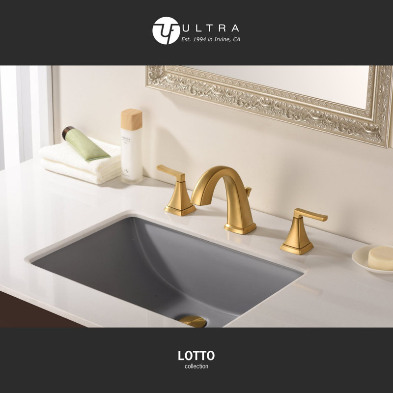 Brushed Gold Stainless Steel 2-Handle Bathroom Faucet with Drain Assembly