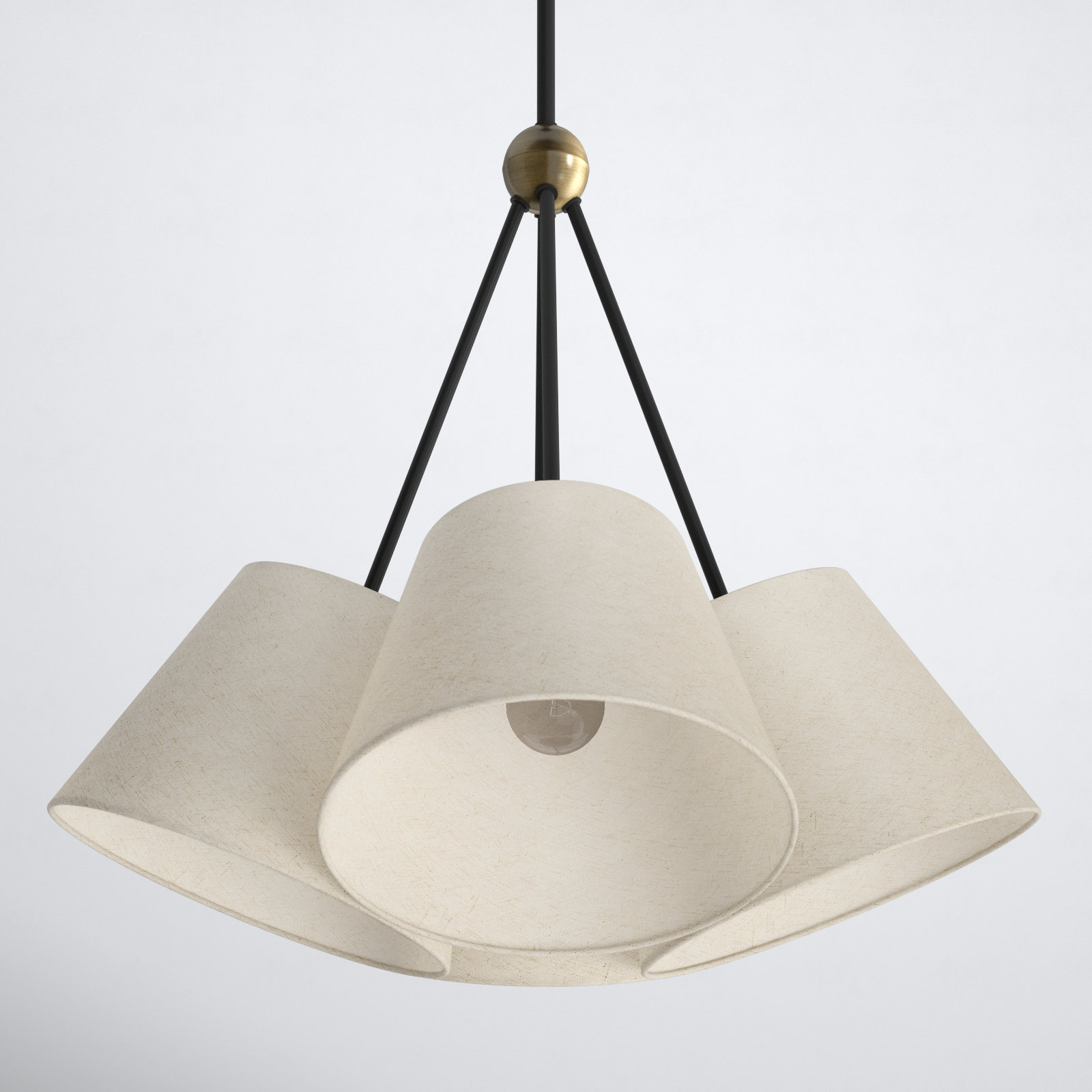 Grove 4-Light Chandelier, Oatmeal, Bronze