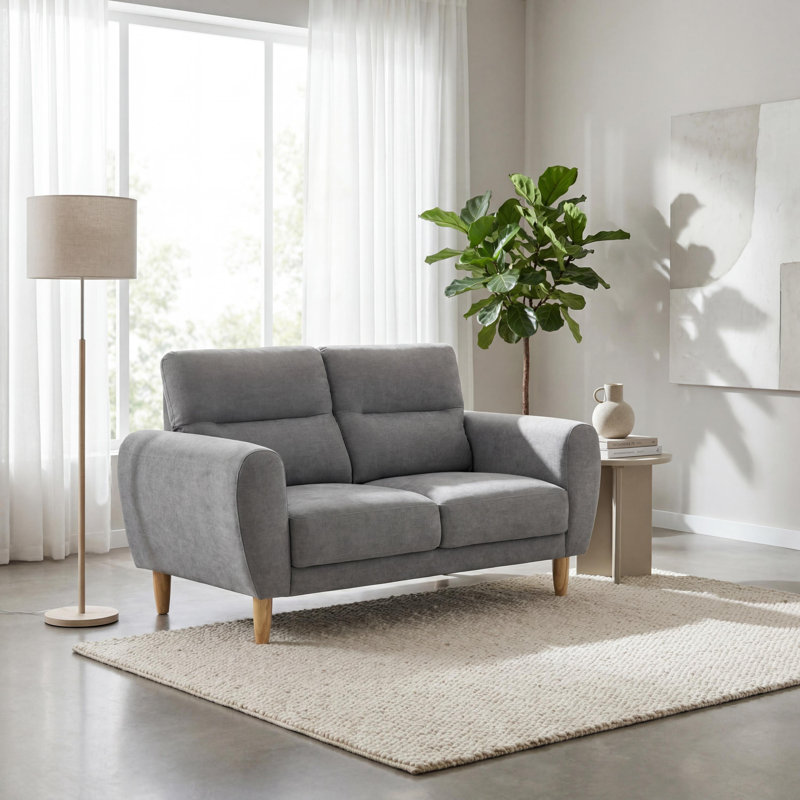 Sofa, Grey Linen Blend