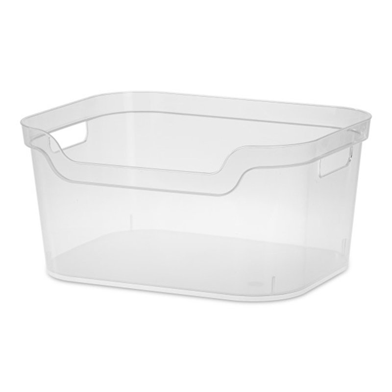 Bac de rangement ouvert 7 x 11 x 14,25 po avec poignées de transport, Sterilite, transparent (paquet de 24)
