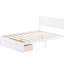 Lit plateforme double en blanc avec sous-tiroirs exceptionnels - pin artisanal et pour une chambre à coucher unique