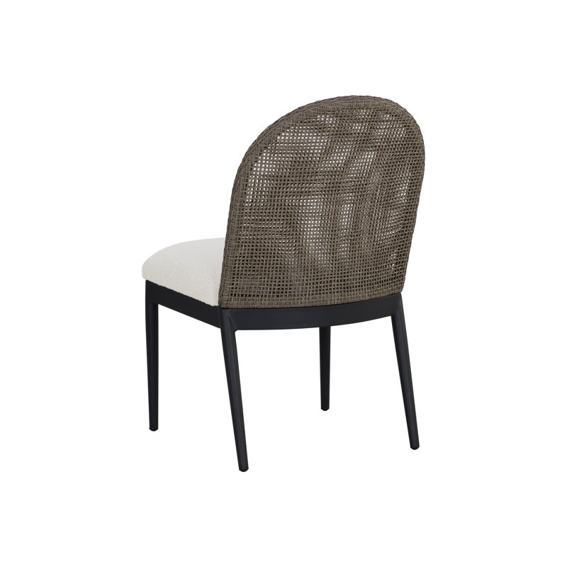 CALANDRI Outdoor Dining Side Chair, Black