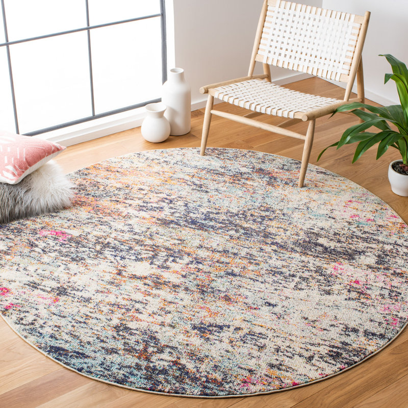 Tapis en polypropylène tissé à la machine Felty, Rond 3 pi