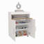 Range-chaussures avec portes doubles et tablettes intérieures, armoire de rangement pour chaussures autoportante