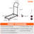 Folding Chair Dolly, Iron Commercial Cart with 12 Chairs Capacity, Folding Chairs Rack Trolley with 4 Casters, Storage Transport Dolly for Flat Stacking Plastic Resin and Wood Chairs, Black-93800750
