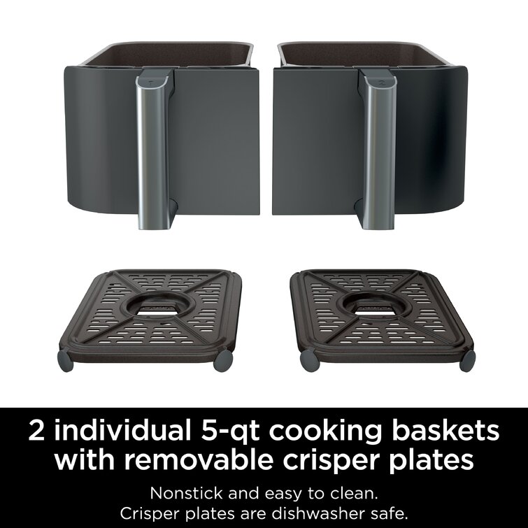 Ninja - Foodi 6-in-1 10-qt. XL 2-Basket Air Fryer with DualZone Technology  