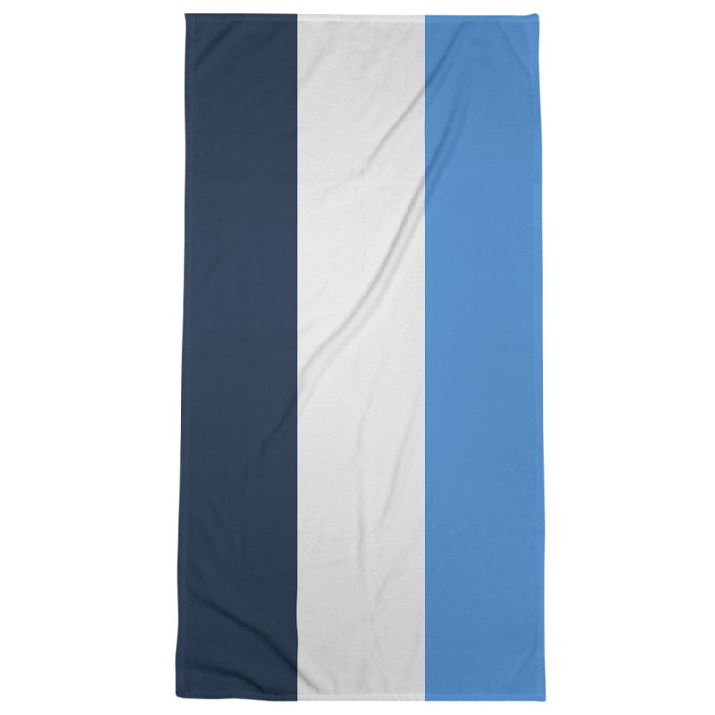 Bath Towel, BlueOrange/Navy Blue