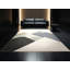 Tapis beige moelleux moelleux à motif géométrique minimaliste-525253451