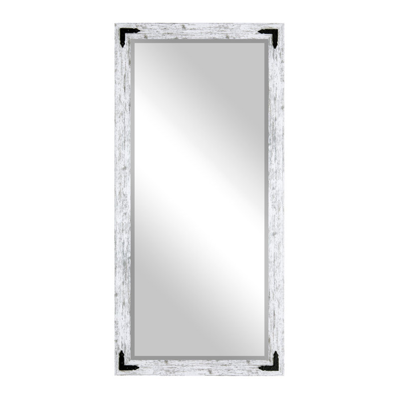 Miroir décoratif Heavner, Blanc patiné