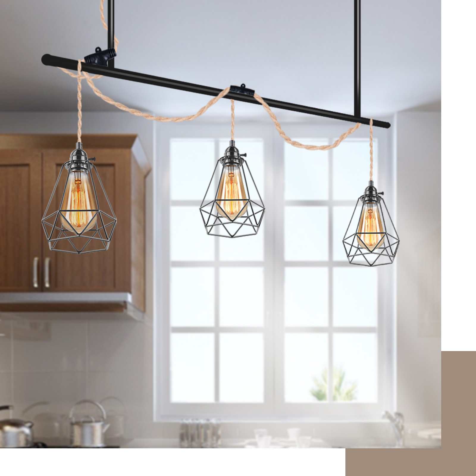 Breakwater Bay 3-light Light E26 Socket For Home Diy Deco | Wayfair