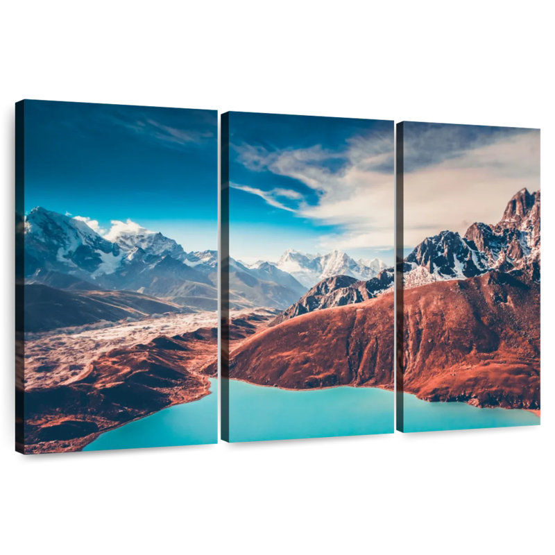 Alvord Himalaya Peaks Retro Pop, 32" H x 50" W