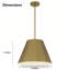 Luminaire suspendu à DEL intégré en laiton de 16 pouces de diamètre-465254243-465254253