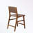 Dining Chairs with Faux Leather Woven back