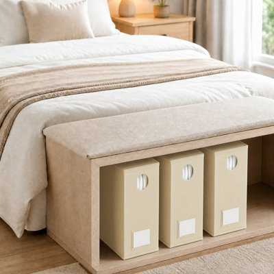 8 Pack Bed Sheet Organizers and Storage, Foldable Linen Closet Organizer with Window for Queen and King Size Bedding