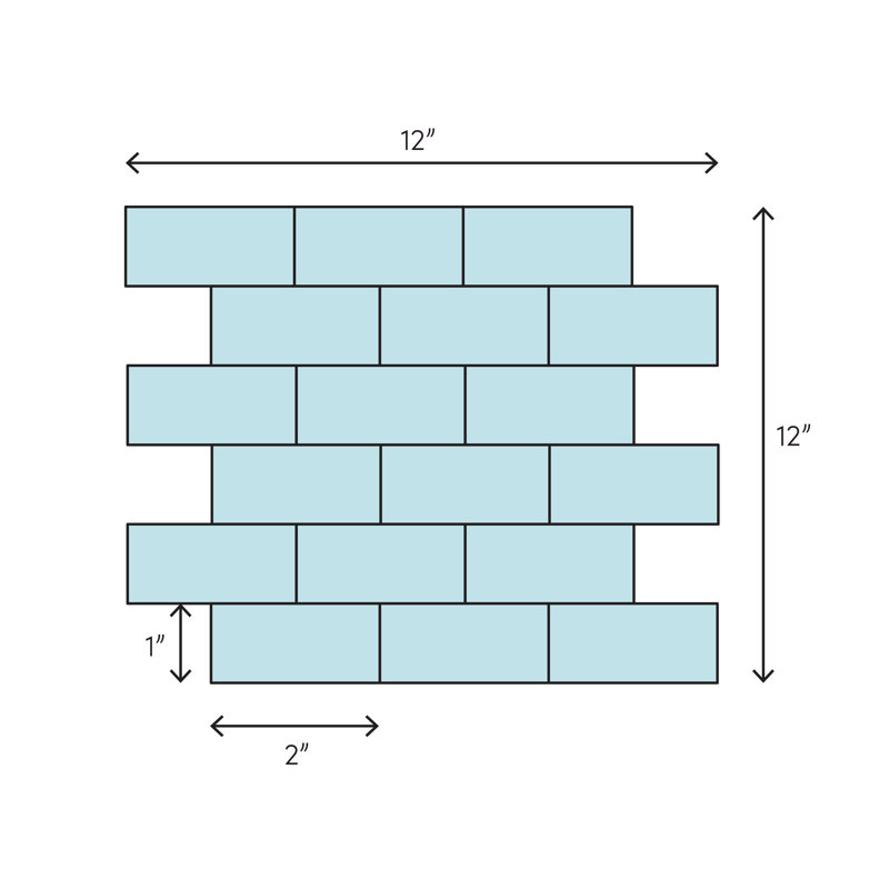 Carreau de mosaïque en coquillage blanc 1 po x 2 po - imperméable, durable et facile à installer - 0,9 pi. Ca.