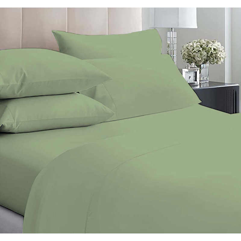 6-Piece Premium Deep Pockets Microfiber Sheet Set, California King, Sage