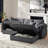Brandee 104"W 2 - Piece Reversible Corduroy Sectional Sofa Chaise with Storage-96600088