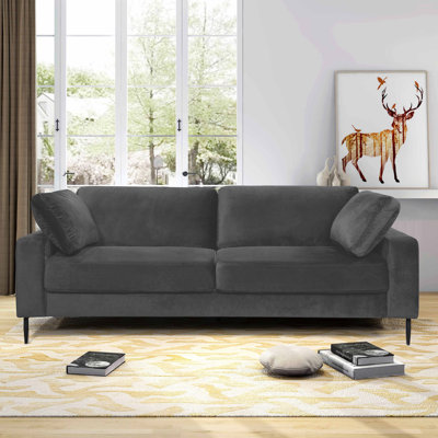 Etta 214.1Cm Velvet Square Arms Sofa