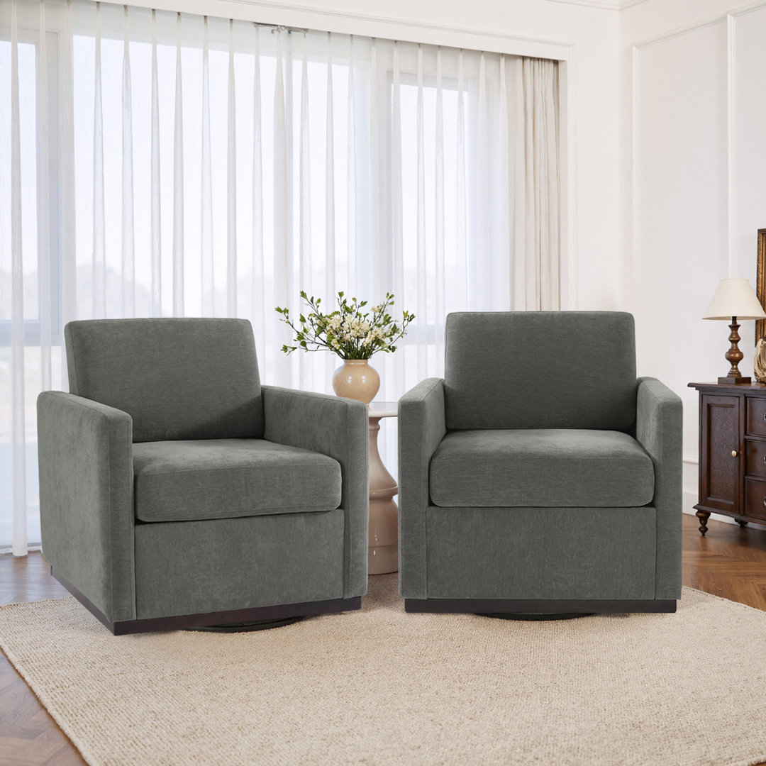 Upholstered Swivel Armchair