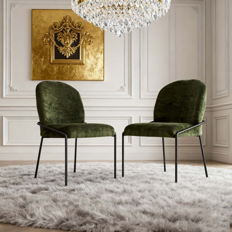 Chaise de salle à manger moderne, Vert