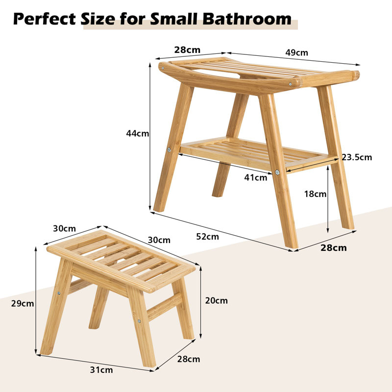 Bamboo Shower Bench 
