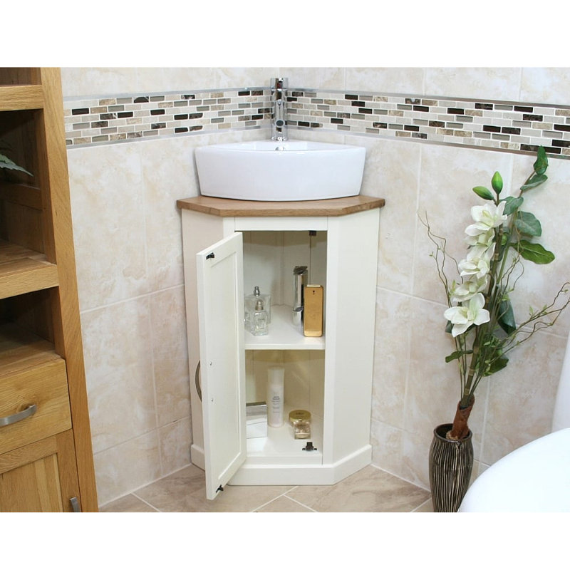 Cousin 390 mm Single Vanity with Vessel Ceramic Basin, White