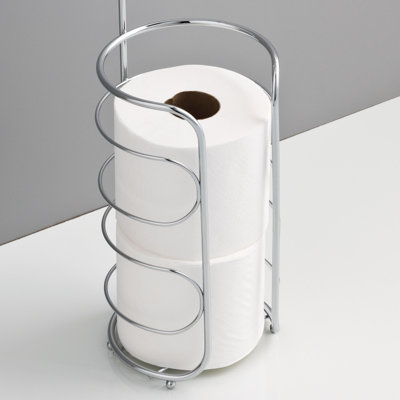 Porte-papier hygiénique sur pied avec rangement
