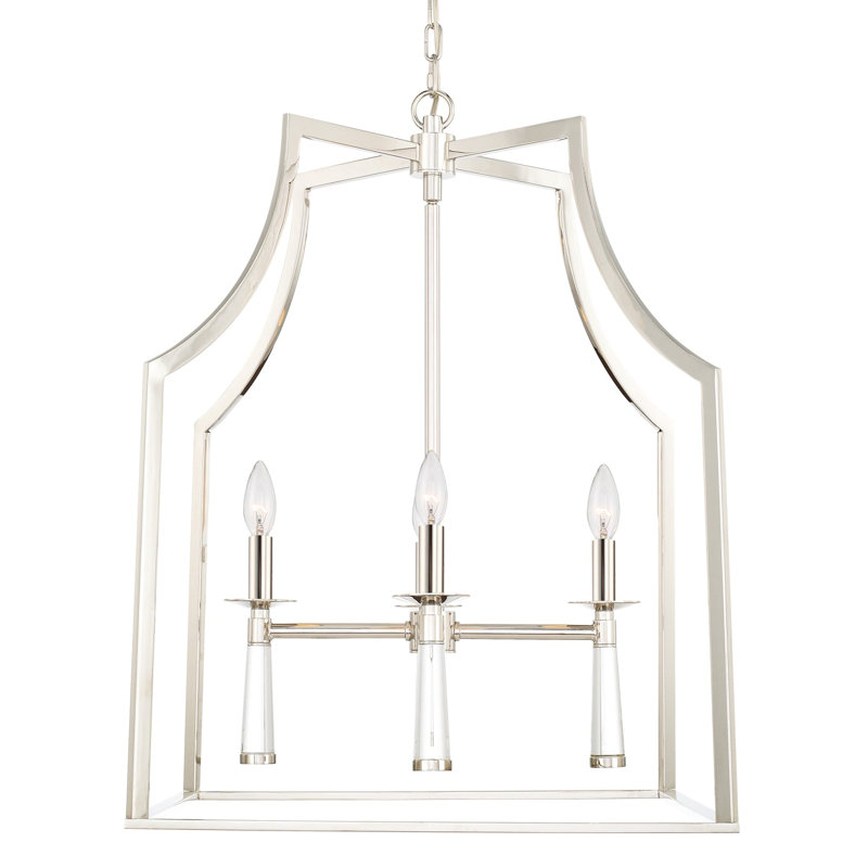 Baxter 4 - Light Chandelier, Polished Nickel